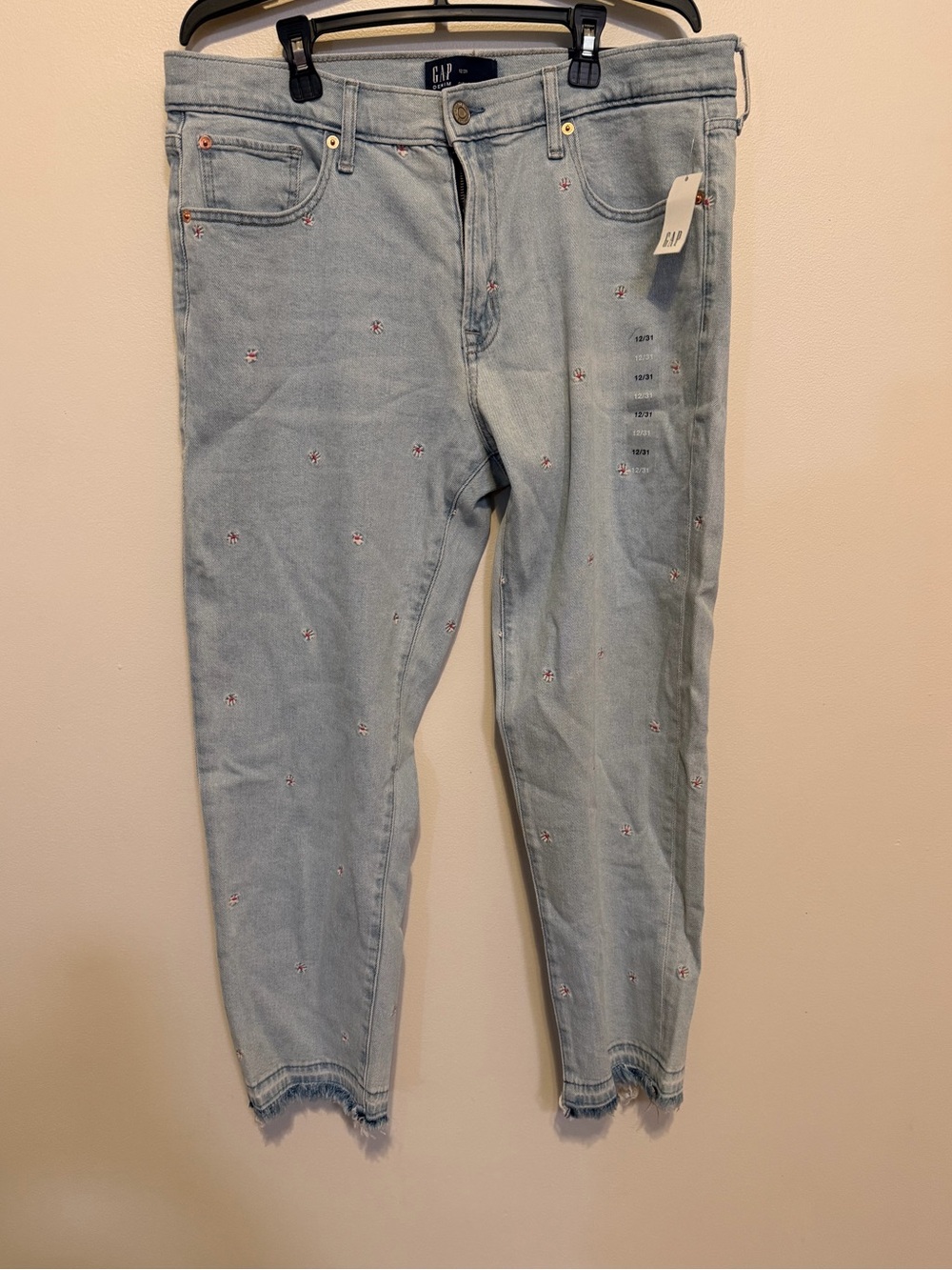 GAP Flower Embroidered Jeans
